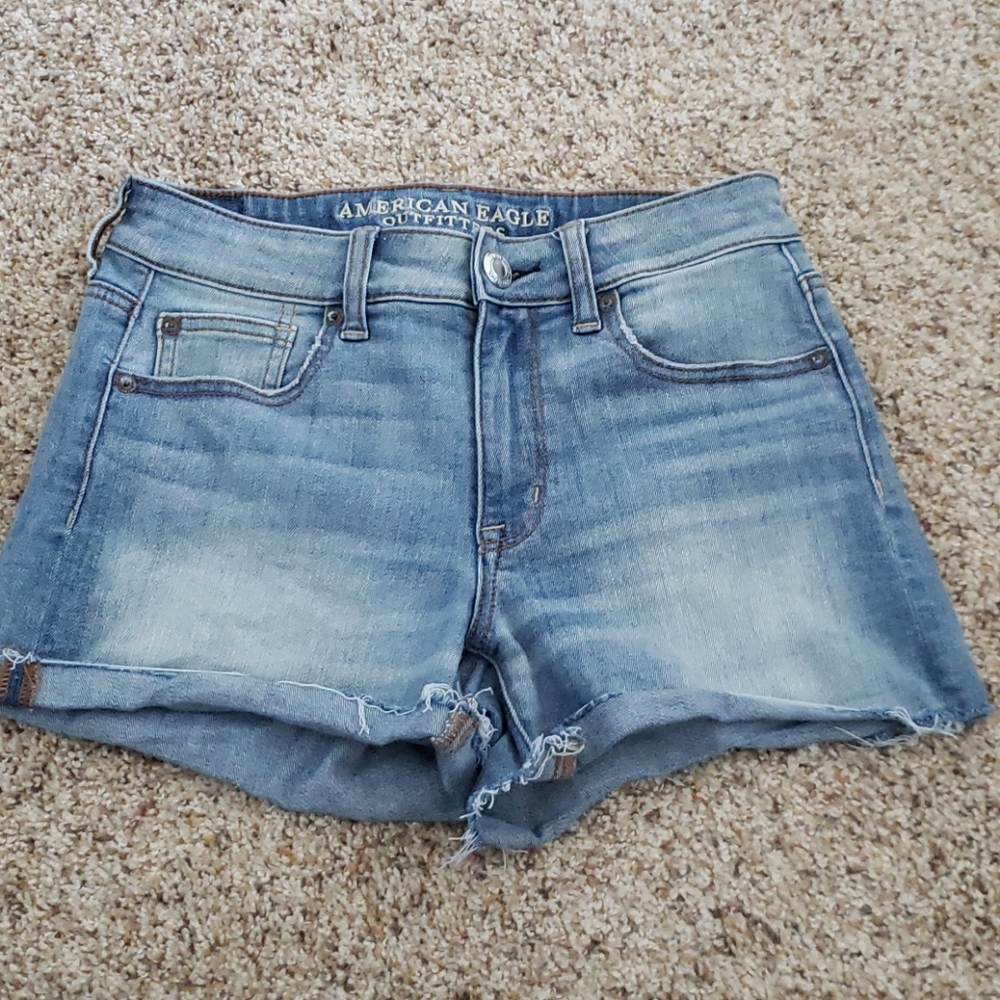American eagle hi-rise shortie shorts